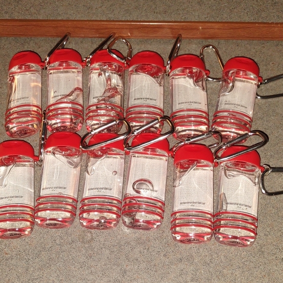 Accessories - 10 Red Mini Hand Sanitizer Keychains